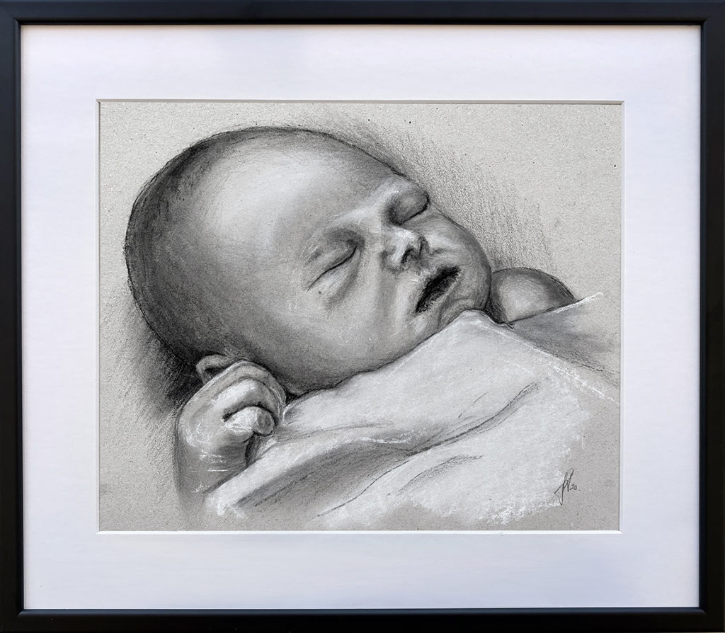 tegning_doedfoedt_barn_baby_englebarn_engleboern_portraettegning_portraettegner