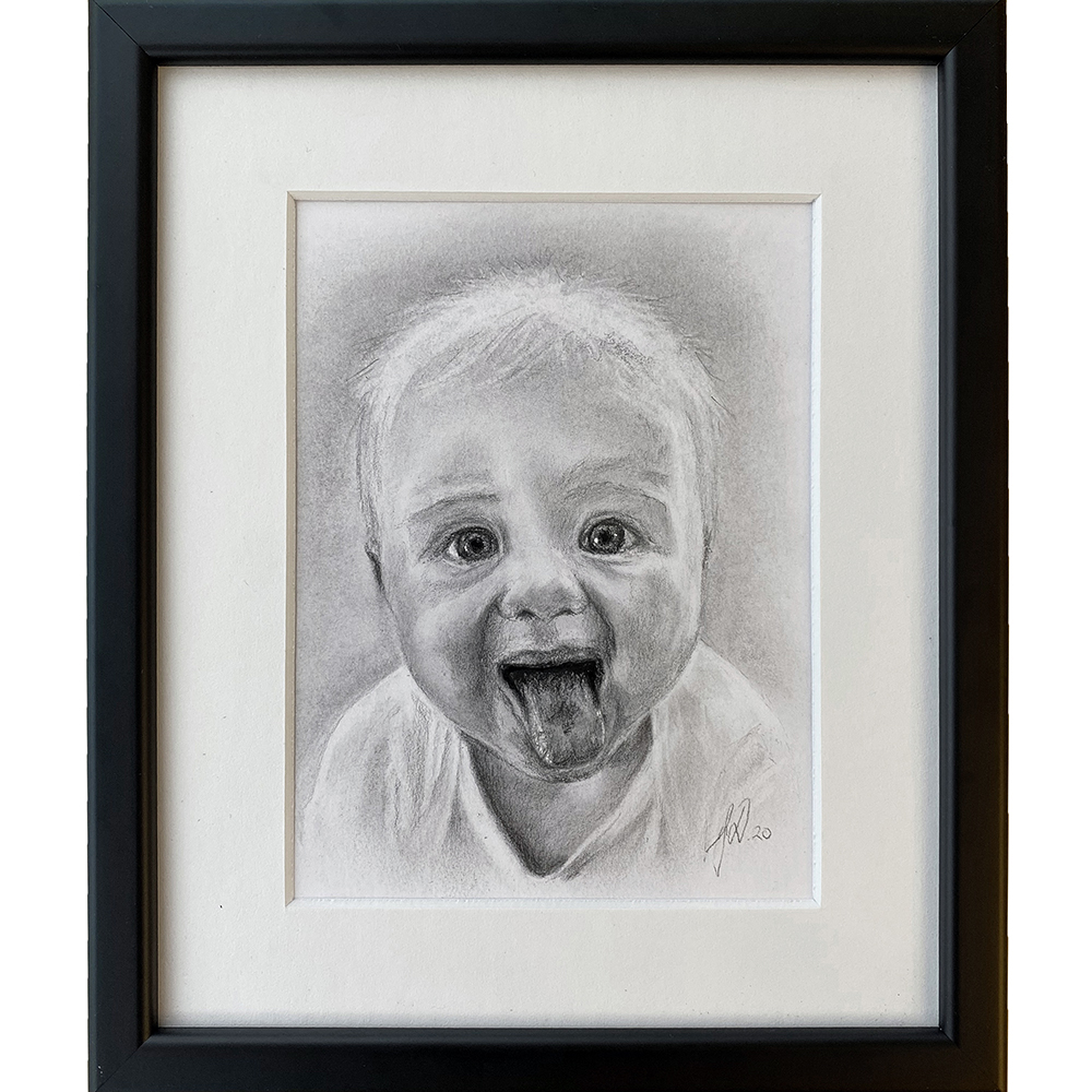portraettegning_portraettegner_gaveide_barnedaab_julegave_foraeldre_daabsgave