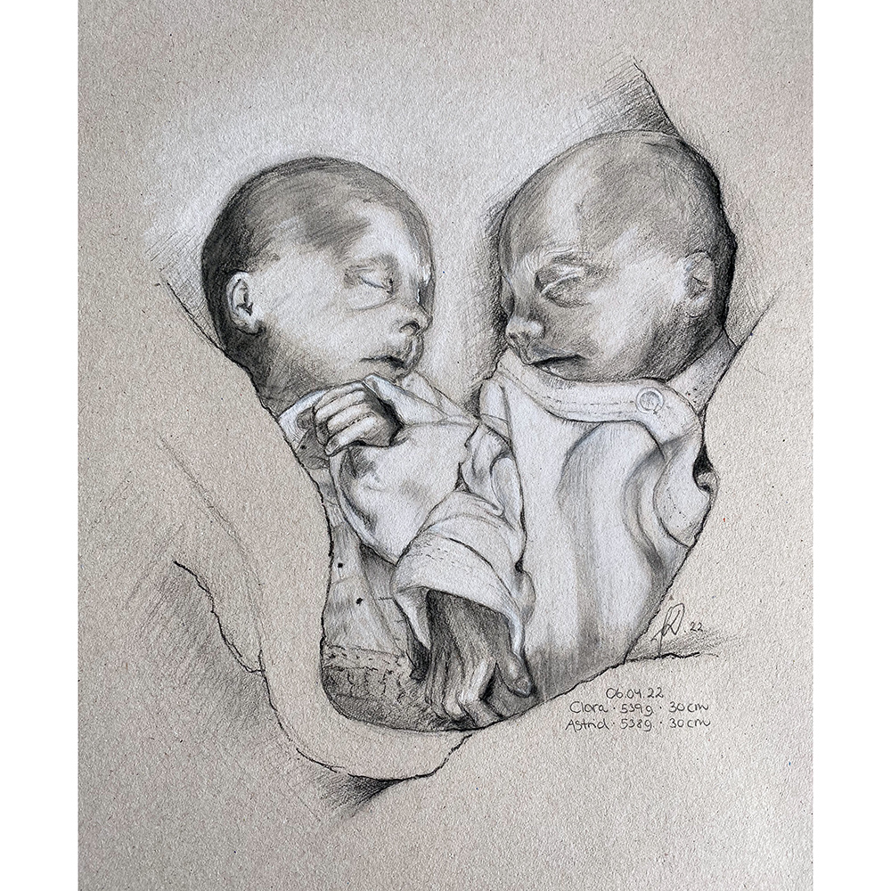 portraet-tegning-engleboern-doedfoedt-baby-portraettegner